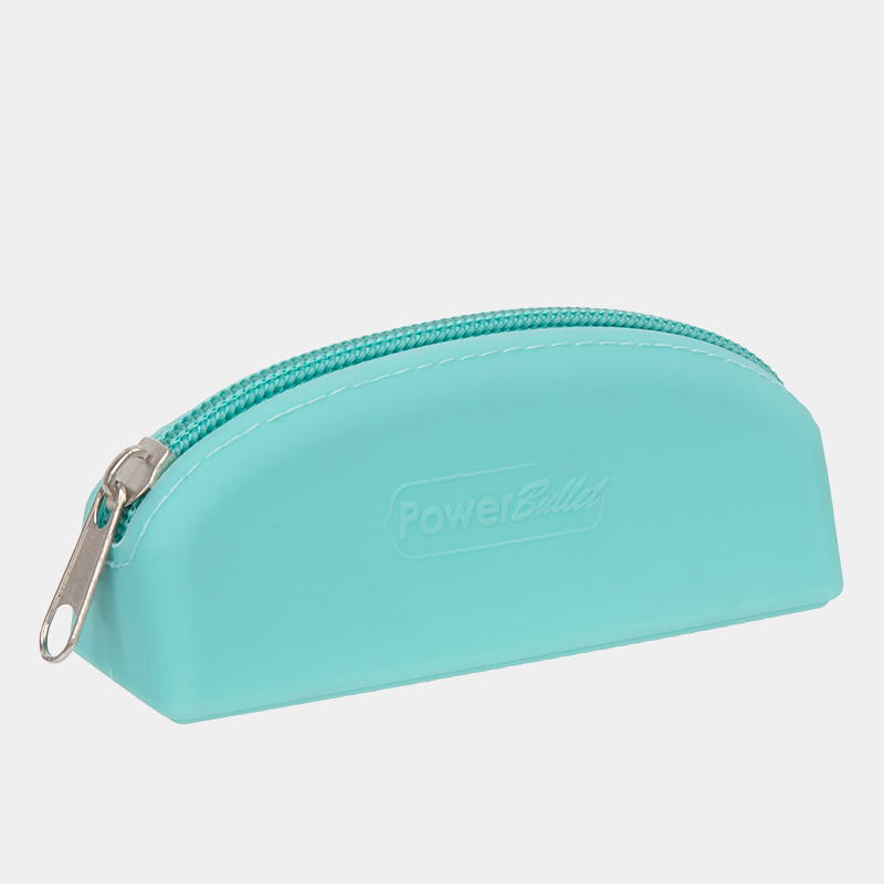 PowerBullet Silicone Storage Bag with  Zipper - Teal 